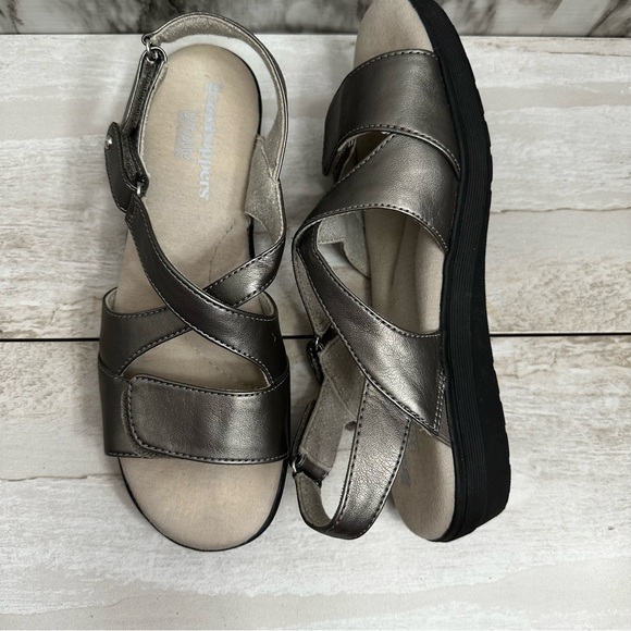Grasshopper Ortholite Leah II Silver Gray Strap Sandal Women Sz  8.5 Orthopedic - Picture 10 of 15